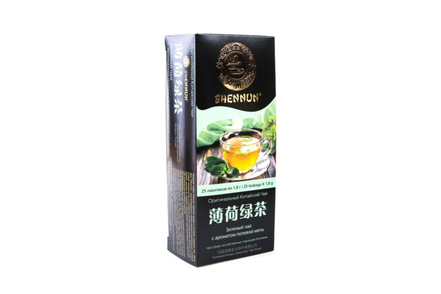 Shennun Зеленый чай с ароматом полевой мяты, 1.8 г х 25