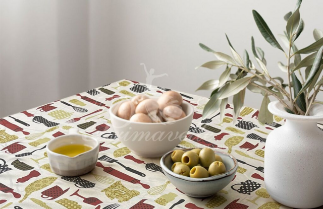 Скатерть жаккардовая Ар-деко с печатным рисунком, размер 140x180