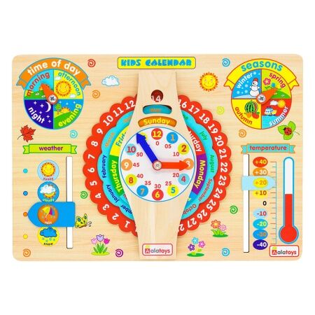 Бизиборд Kids Calendar (английский аналог ЧС10), развивающая игрушка для детей, арт. ВВ110