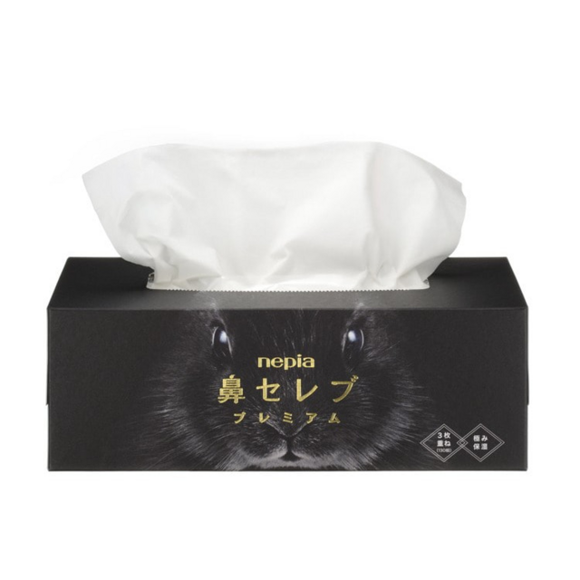 NEPIA Hana-Celeb Tissue Premium Трехслойные премиальные бумажные салфетки, белые, без аромата, 130 шт
