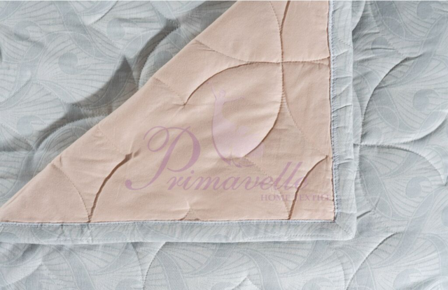 Одеяло-покрывало Organic Cotton серо-голубой, размер 150x220