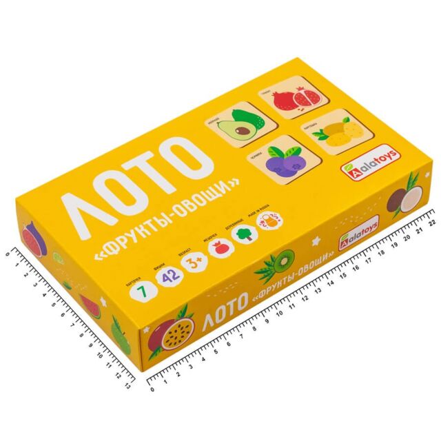 Лото Овощи-фрукты, развивающая игрушка для детей, арт. ЛТ07