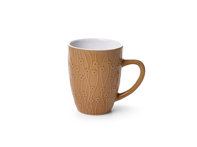 6323 FISSMAN Кружка 370мл, цвет Желтый (керамика)