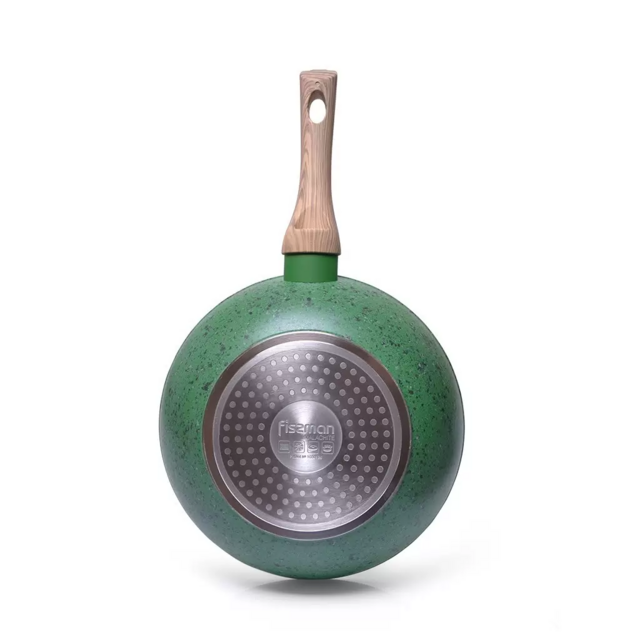 4314 FISSMAN Сковорода-вок MALACHITE 24x7см (алюминий)