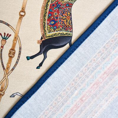 СКАТЕРТЬ ОВАЛЬНАЯ "PASSAGE"160Х220СМ ,БЕЖЕВЫЙ, 100% ХЛОПОК,ТВИЛ, ПРОПИТКА