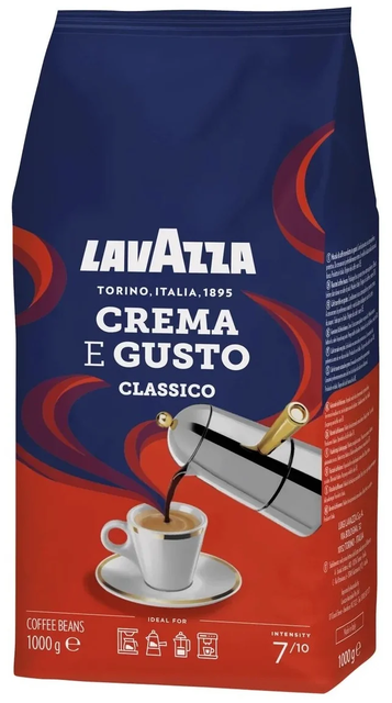 Кофе в зернах Lavazza Crema e Gusto Classico,1 кг