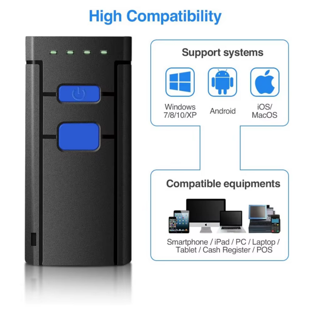 Сканер штрихкодов ALACRITY 2877 (Bluetooth + 2.4Ghz)