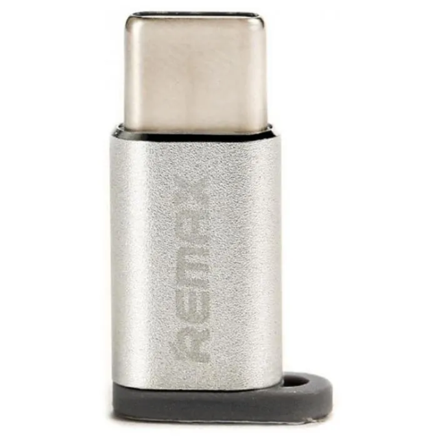 USB переходник REMAX RA-USB1 Micro USB на USB Type-C (серебряный)
