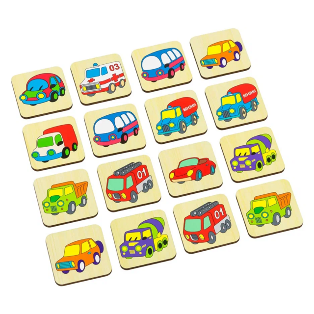 Мемори Автомобили, развивающая игрушка для детей, арт. ПЗЛ2033