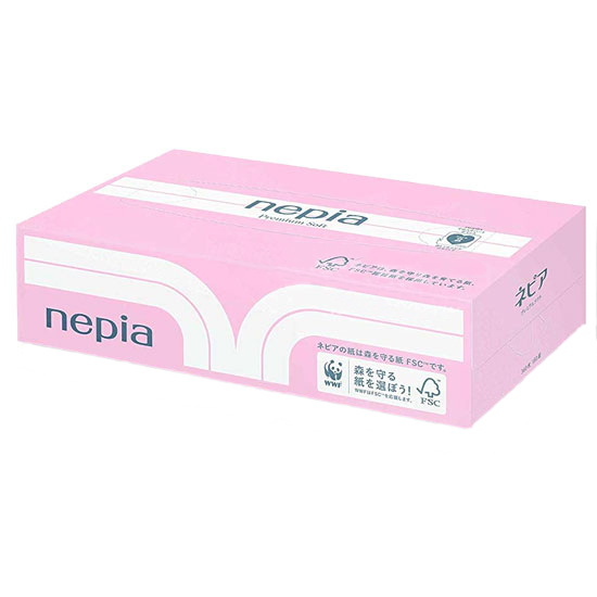 NEPIA Premium Soft Бумажные двухслойные салфетки, 180 шт (1 пачка)