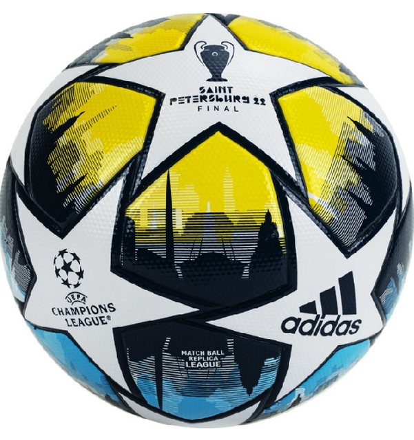 Мяч футбольный ADIDAS UCL League St. PETERSBURG, р.5, FIFA Quality, 32п, ТПУ, термосш, бело-сине-желтый