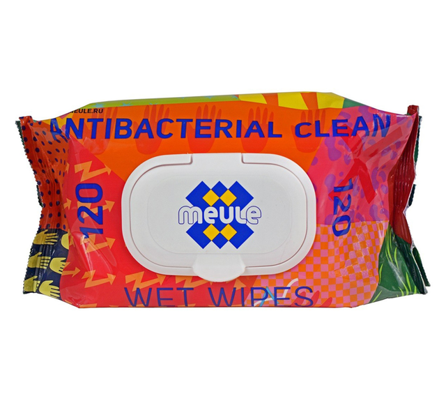 Влажные салфетки Meule Wet Wipes Antibacterial, 120 шт.