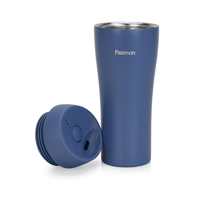 9887 FISSMAN Термокружка 420мл, цвет Фиолетовый (нерж.сталь)