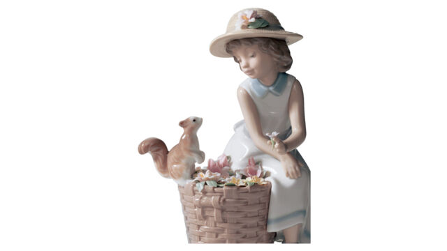 Фигурка Lladro Привет, белочка 20х14 см, фарфор