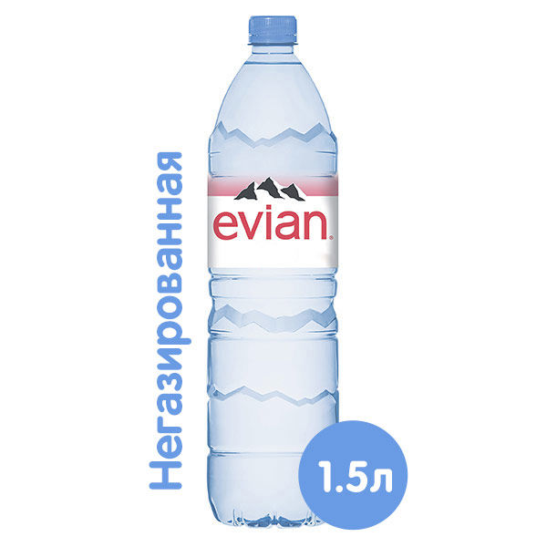 Вода минеральная Evian негазированная, пэт, 1,5 л (6шт)