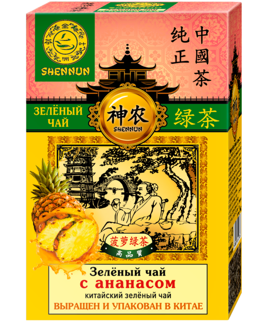 Shennun Зеленый чай с ананасом 100г