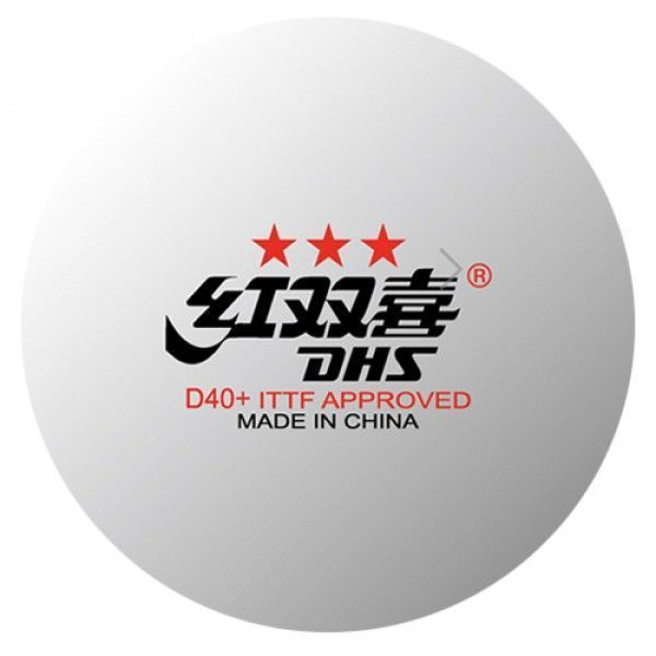 Мячи для настольного тенниса DHS 3*** D40+ (DUAL) бел. 10 шт.
