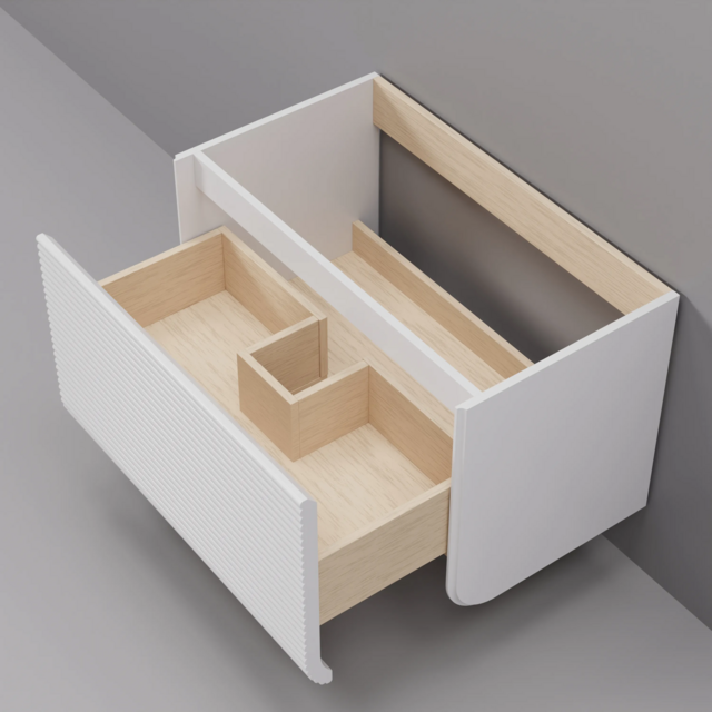 Тумба под раковину подвесная Lucia 80 Серый  ALC08W43S000
