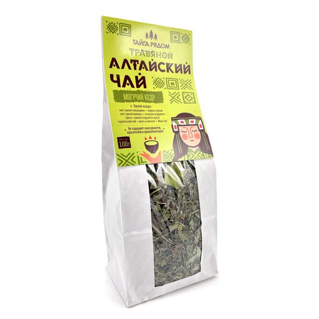Алтайский травяной чай Тайга рядом "Могучий кедр" с хвоей кедра, 100г
