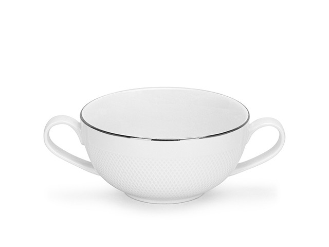 14093 FISSMAN Бульонница 300мл PLATINUM (фарфор)