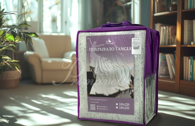 Покрывало Tangle оливковый, размер 180х220