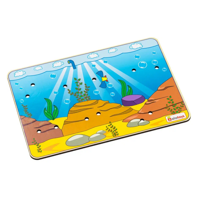 Шнуровка Океан, развивающая игрушка для детей, арт. ШН1203
