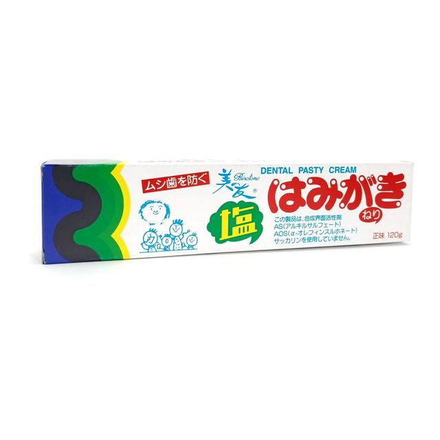 Зубная паста Fudo Kagaku Binotomo salt  для защиты от кариеса и зубного камня, отбеливающая, солёная, 120г
