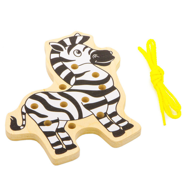 Шнуровка Зебра, развивающая игрушка для детей, арт. ШН51
