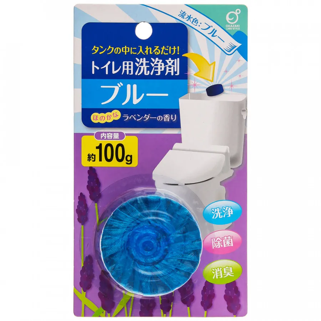 Очищающая и дезодорирующая таблетка Okazaki для бачка унитаза с ароматом цветов, 100 гр
