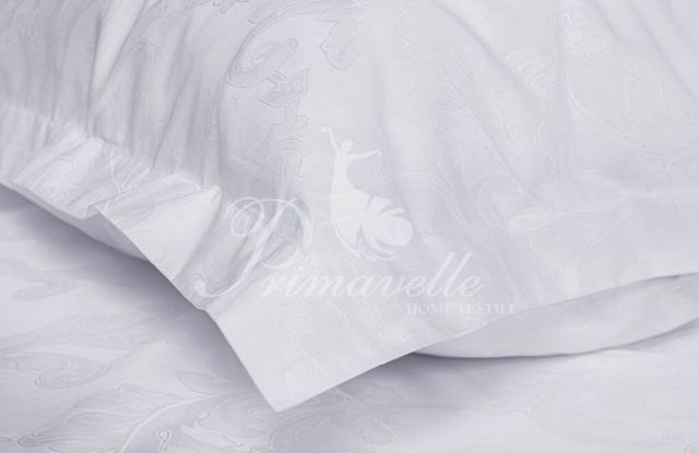 Наволочка из сатина-жаккарда с ушками Цветы, размер 52x74