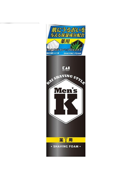 Пена для бритья KAI Men's Shaving Style (от порезов с протеинами шёлка и алоэ), 220г