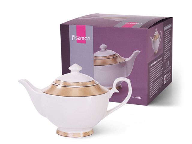 6387 FISSMAN Заварочный чайник VERSAILLES 1350мл (фарфор)