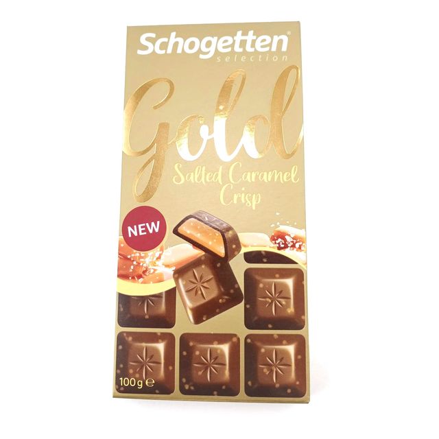 Шоколад молочный Schogetten Gold, рисовые шарики, 100г