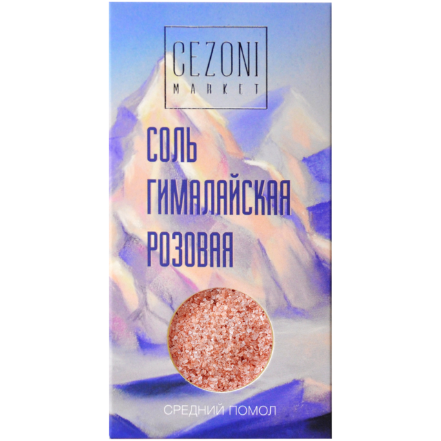 Соль CEZONI розовая гималайская/средний помол, 200 г