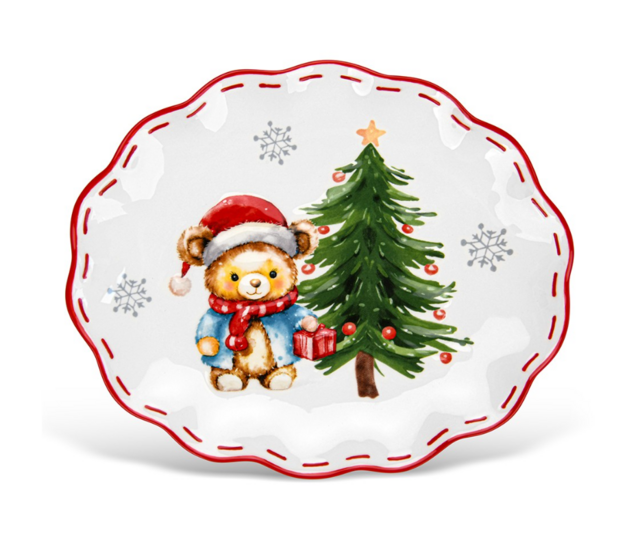 0380 FISSMAN Тарелка овальная 24х20см (доломит)