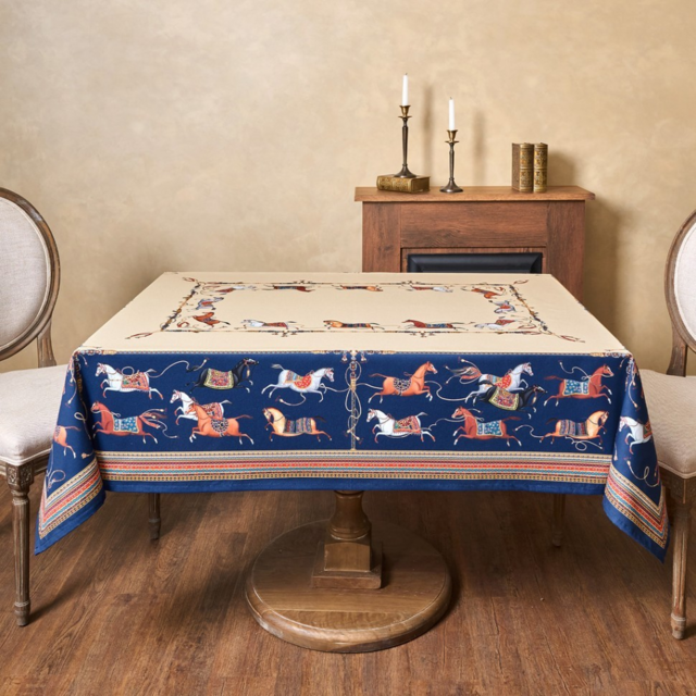 СКАТЕРТЬ "PASSAGE" 140Х300СМ ,БЕЖЕВЫЙ,100% ХЛОПОК С ПРОПИТКОЙ,ТВИЛ