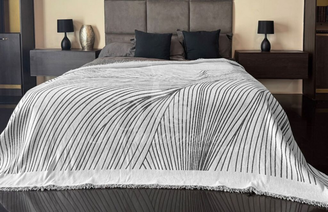 Покрывало Tangle графит, размер 180х220