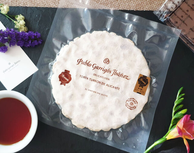 Круглый туррон из Аликанте в вакуумной упаковке 200 г (Torta Alicante)
