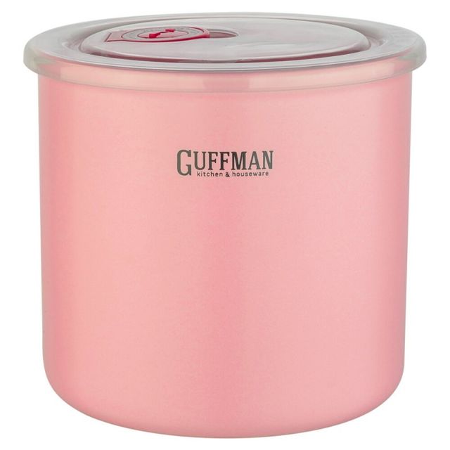 Керамическая банка Guffman с вакуумной крышкой, розовая, большая, 1 л
