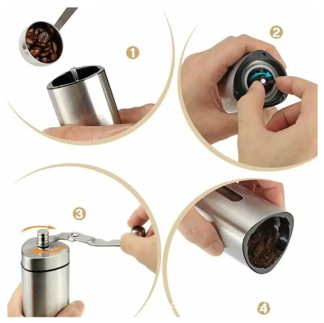 8251 FISSMAN Кофемолка ручная 17см (пластиковый корпус)