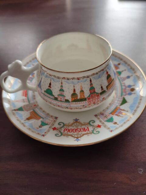 Кофейная пара Императорский фарфоровый завод, форма Билибина рисунок Москва Златоглавая
