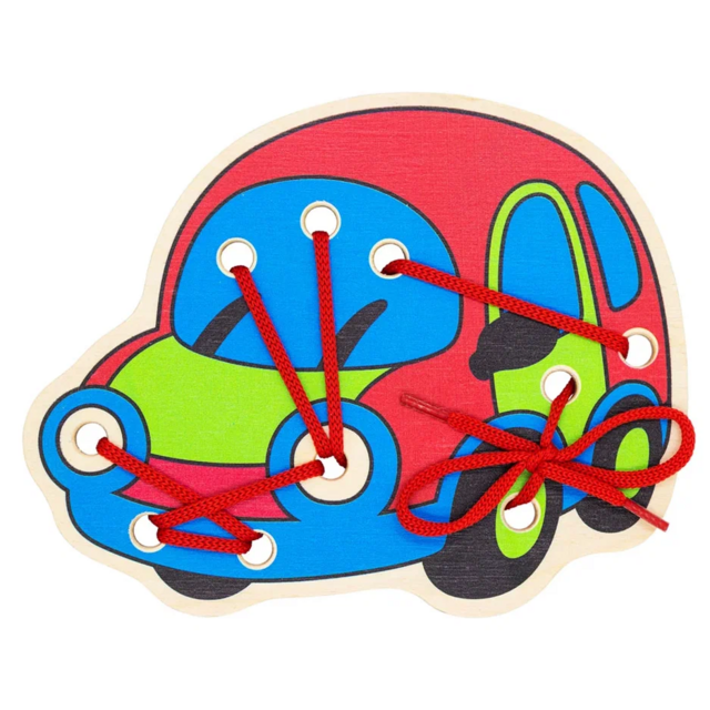 Шнуровка Машинка, развивающая игрушка для детей, арт. ШН11