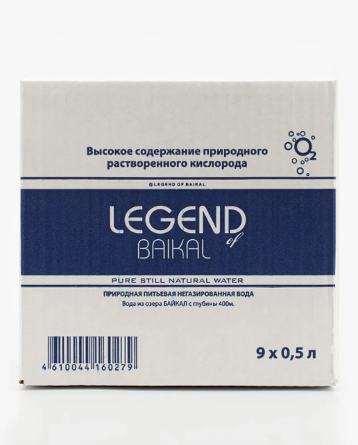 Вода "Легенда Байкала" питьевая негазированная 9 шт. по 0,5л, стекло