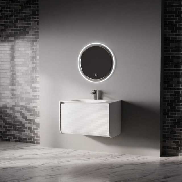 Тумба под раковину подвесная Lucia 80 Серый  ALC08W43S000