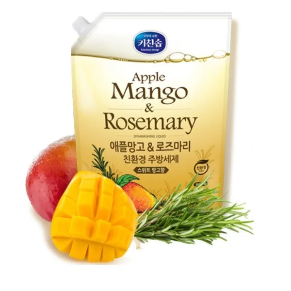 Жидкость для мытья посуды Apple Mango Rosemary, яблоко, манго и розмарин, мягкая упаковка, 1,2 л