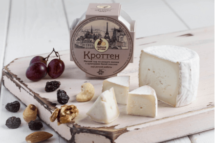 Мягкий сыр Кроттен, из козьего молока с культурами белой плесени, 105 гр