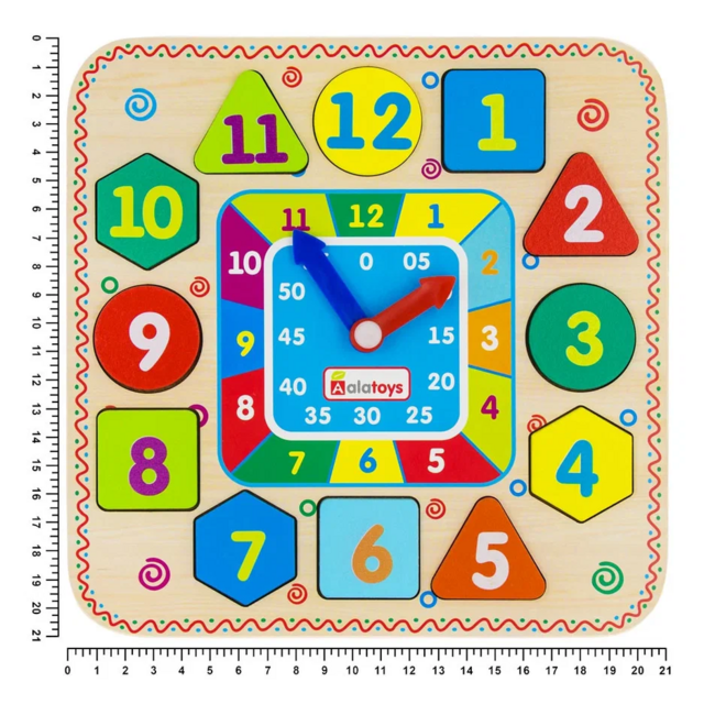 Бизиборд Часики и цифры, развивающая игрушка для детей, арт. ЧС01