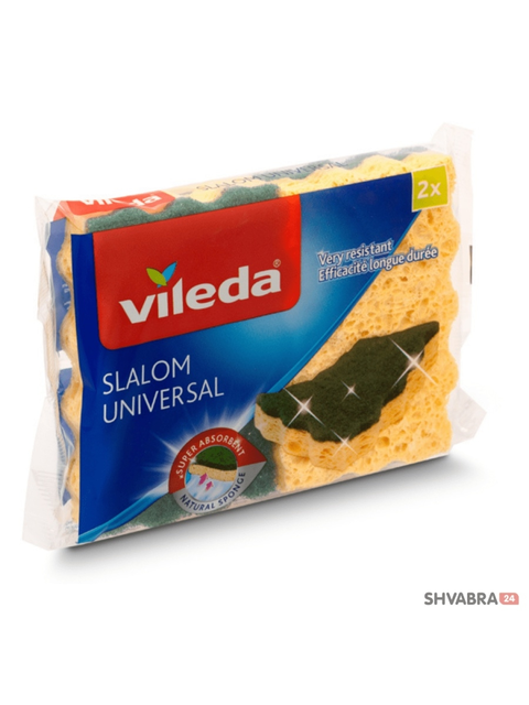 Губка универсальная с вискозой Vileda Slalom, 2 шт