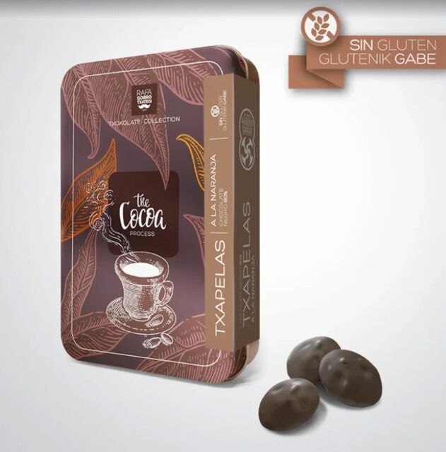Лепестки из черного шоколада 80% со вкусом апельсина (TXAPELAS COLLECTION CHOCO-NARANJA) 60 г