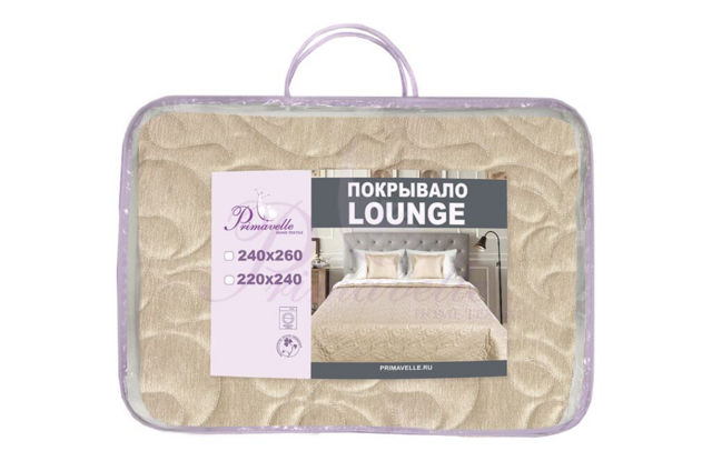 Покрывало Lounge Лепестки бежевый, размер 220x240